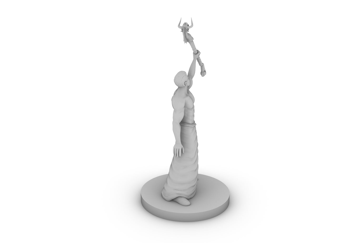 Human Male Wizard with Dragon Staff Tabletop DND Gaming Miniature