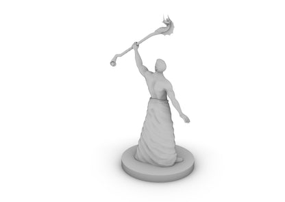 Human Male Wizard with Dragon Staff Tabletop DND Gaming Miniature