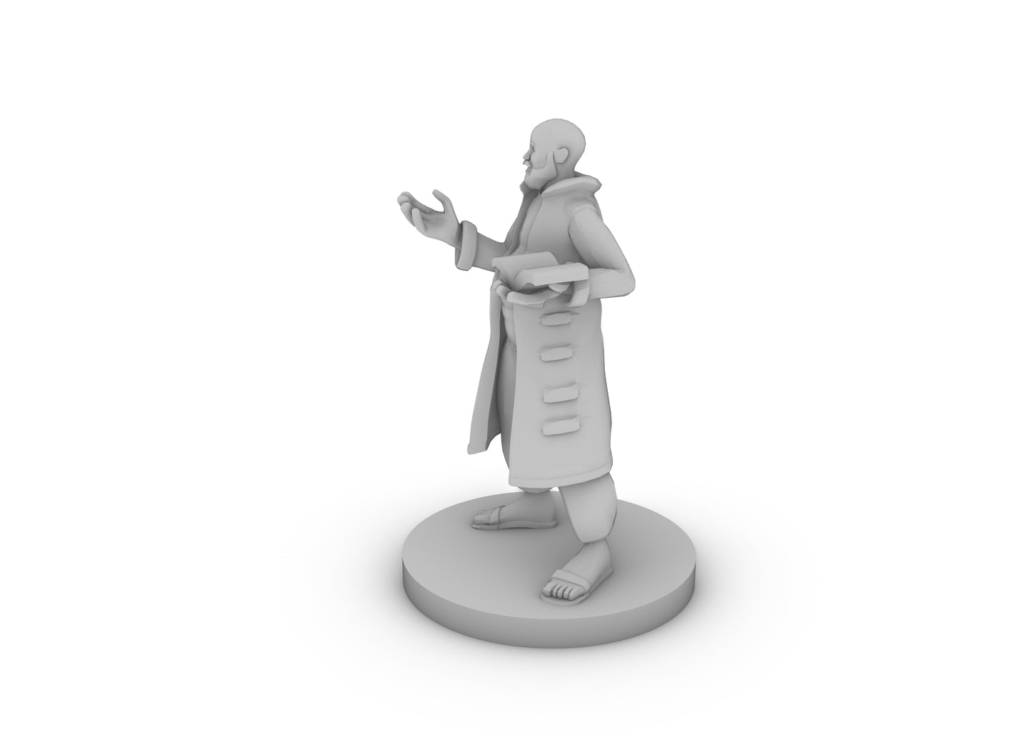 Human Wizard Fat Tabletop DND Gaming Miniature