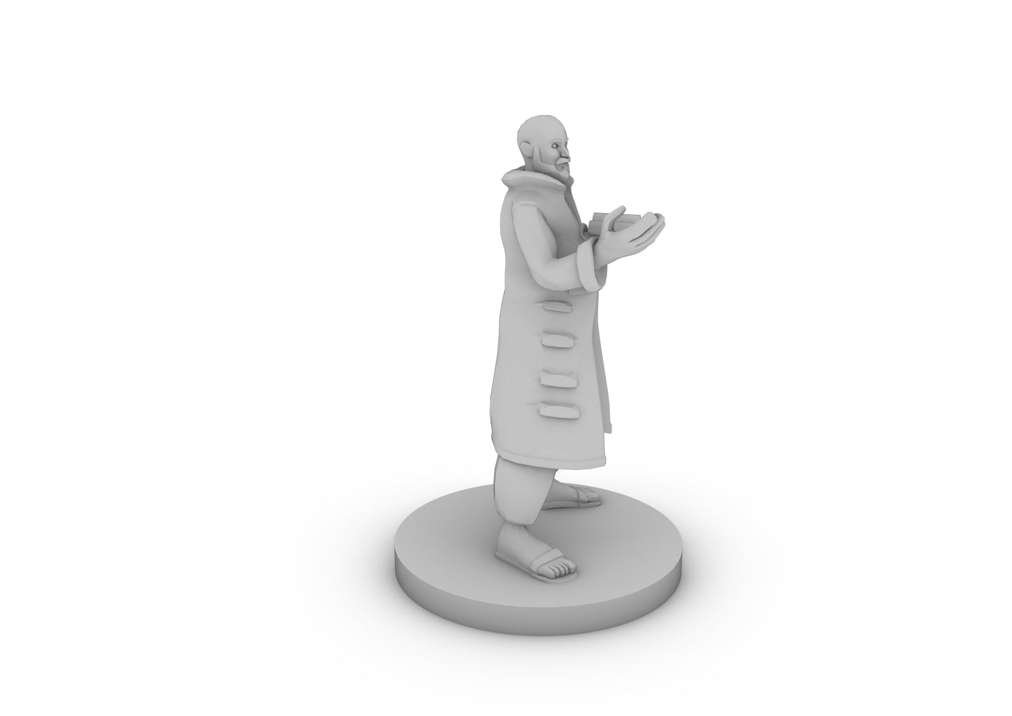 Human Wizard Fat Tabletop DND Gaming Miniature