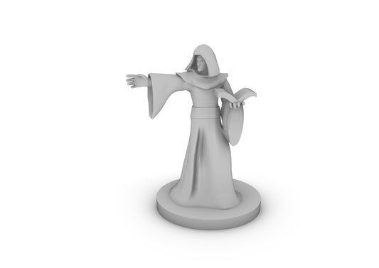 Human Wizard Holding Book Tabletop DND Gaming Miniature