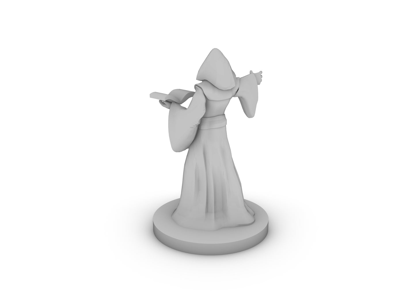 Human Wizard Holding Book Tabletop DND Gaming Miniature