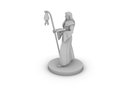 Human Wizard With Bat Familiar Tabletop DND Gaming Miniature