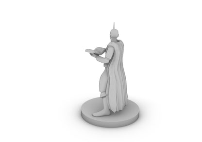 Human Wizard With Wand and Book Tabletop DND Gaming Miniature