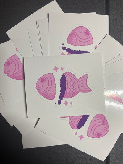 Pink Taiyaki Sticker