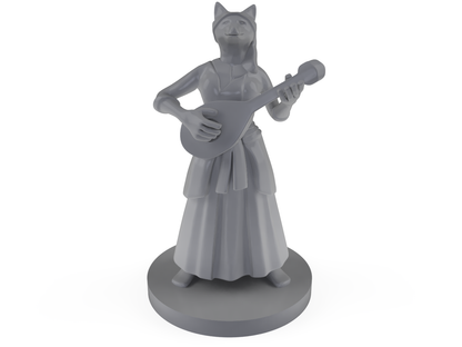 Kitsune Bard Tabletop DND Gaming Miniature