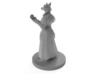 Kitsune Bard Tabletop DND Gaming Miniature