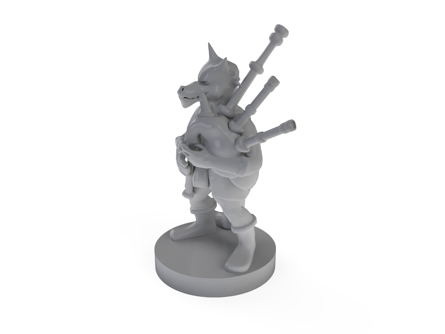 Kobold Bard With Bagpipes Tabletop DND Gaming Miniature