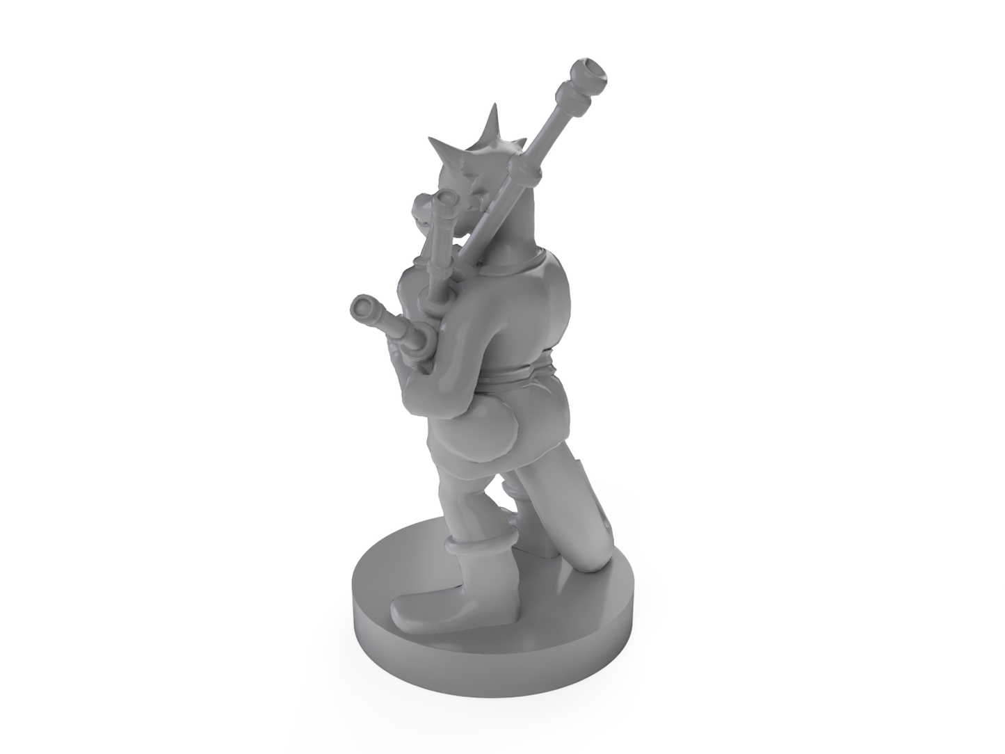 Kobold Bard With Bagpipes Tabletop DND Gaming Miniature