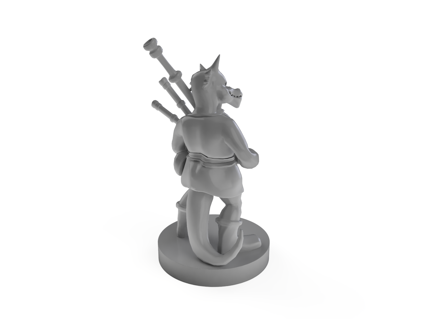 Kobold Bard With Bagpipes Tabletop DND Gaming Miniature