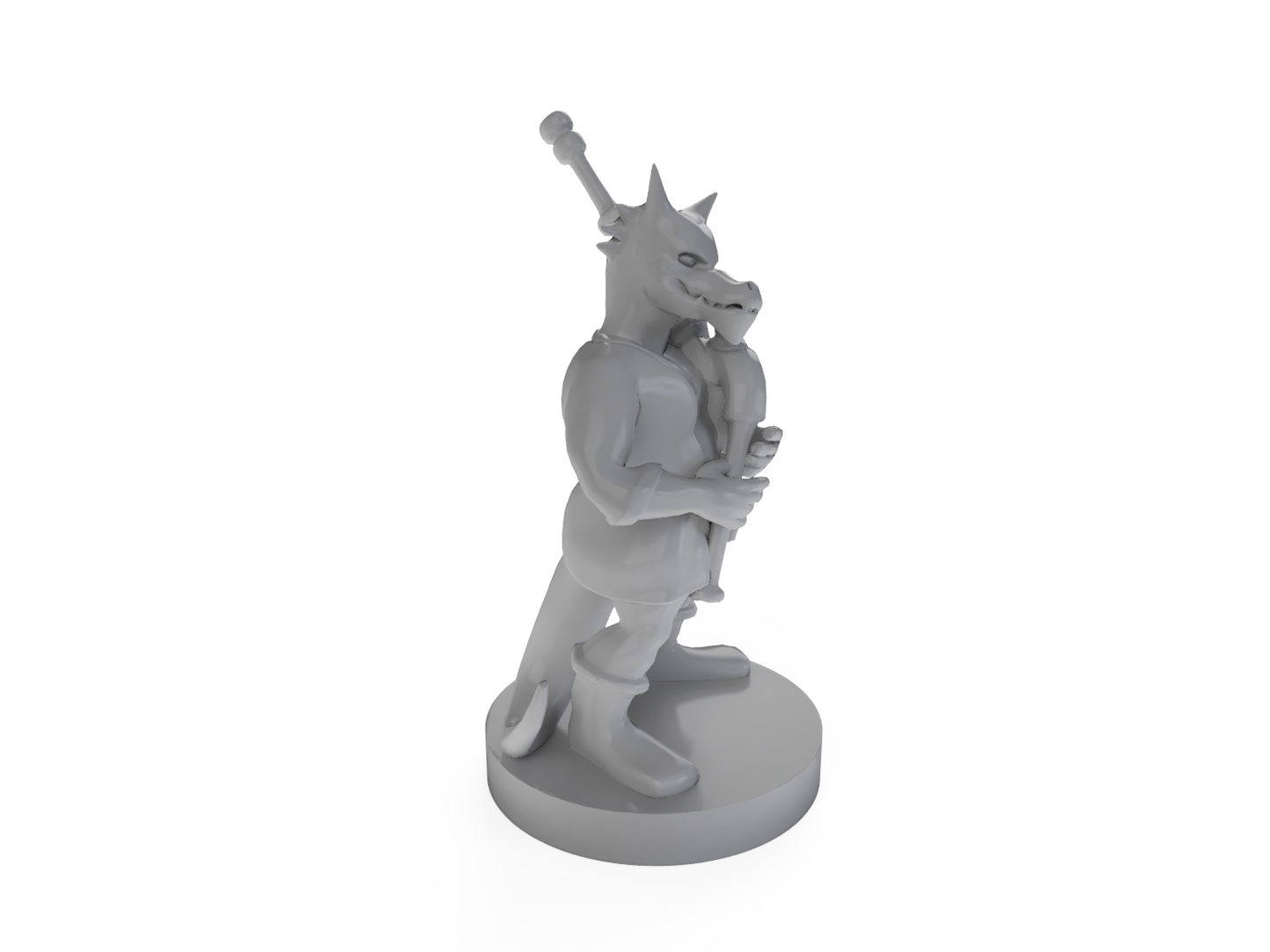 Kobold Bard With Bagpipes Tabletop DND Gaming Miniature