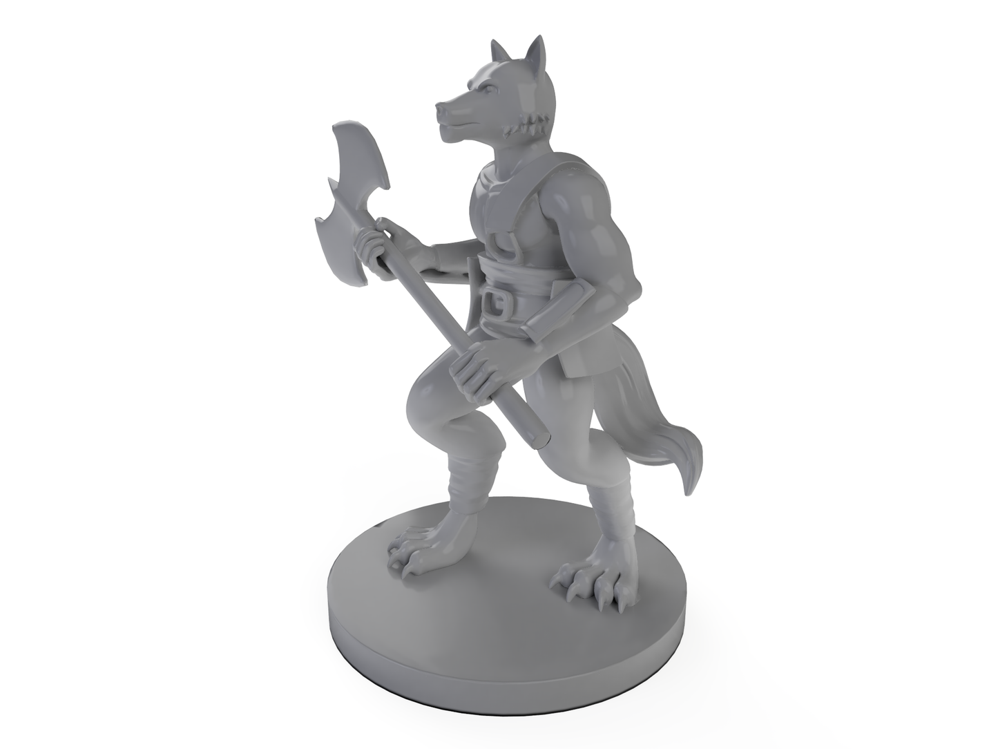 Kitsune Barbarian Tabletop DND Gaming Miniature