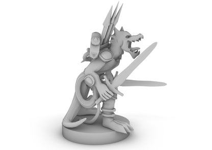 Kobold Weapon Master Tabletop DND Gaming Miniature