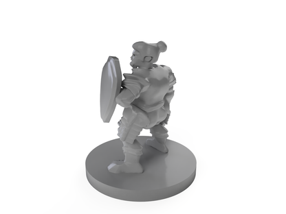 Dwarf Female With Beard Tabletop DND Gaming Miniature