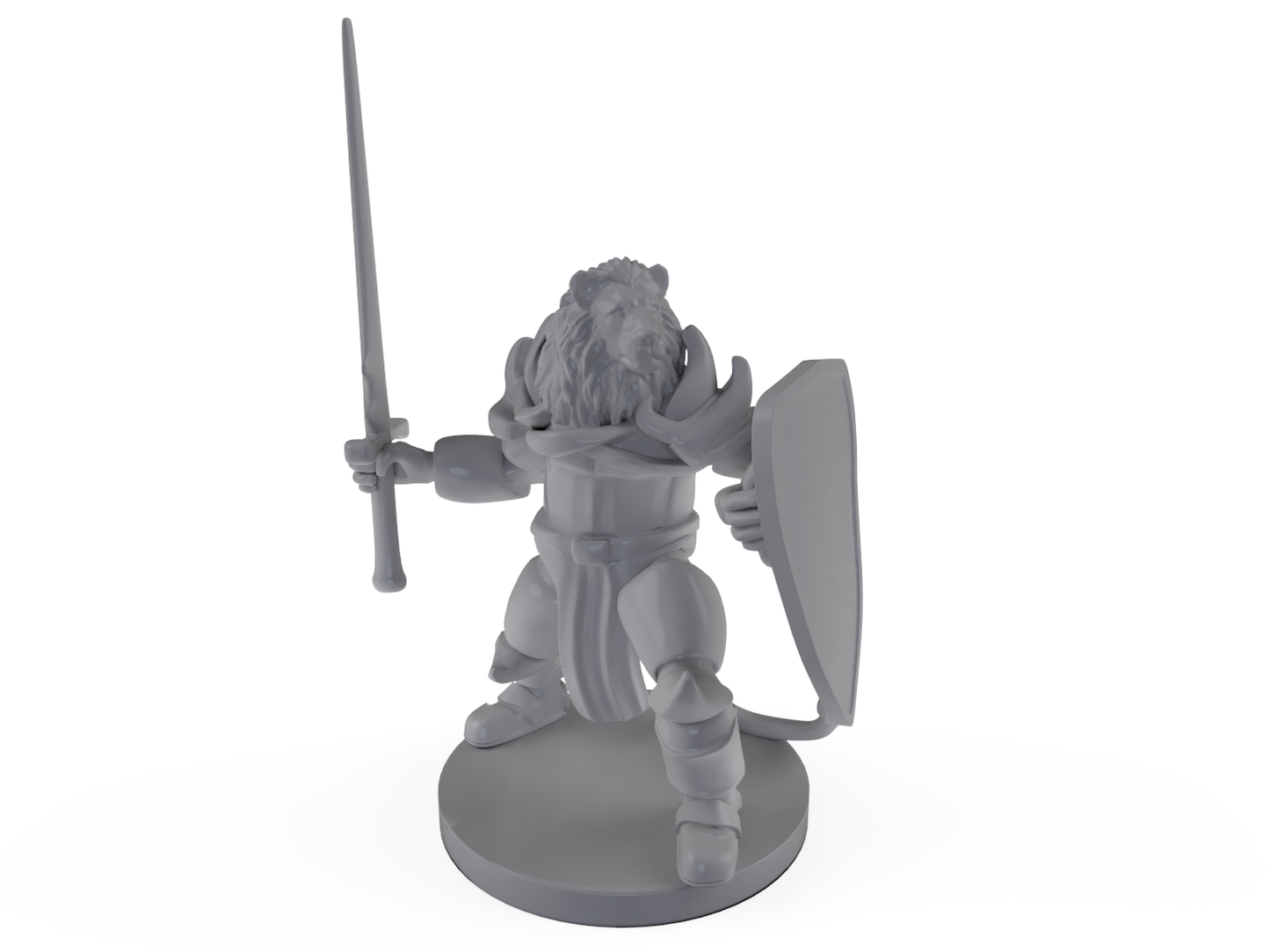 Lion Folk Cleric Paladin Tabletop DND Gaming Miniature