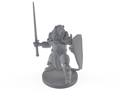 Lion Folk Cleric Paladin Tabletop DND Gaming Miniature