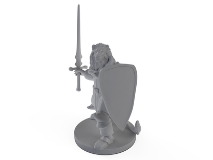 Lion Folk Cleric Paladin Tabletop DND Gaming Miniature