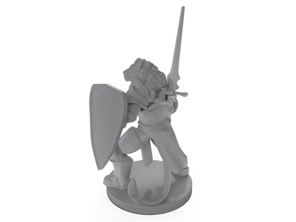 Lion Folk Cleric Paladin Tabletop DND Gaming Miniature