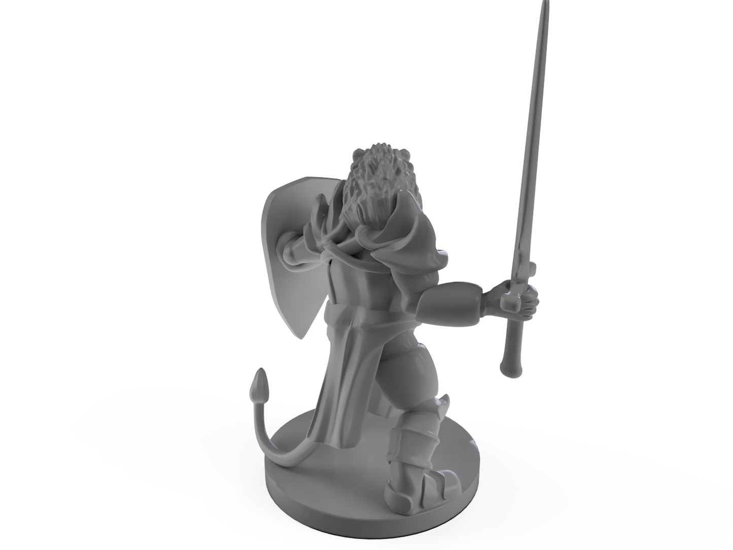 Lion Folk Cleric Paladin Tabletop DND Gaming Miniature