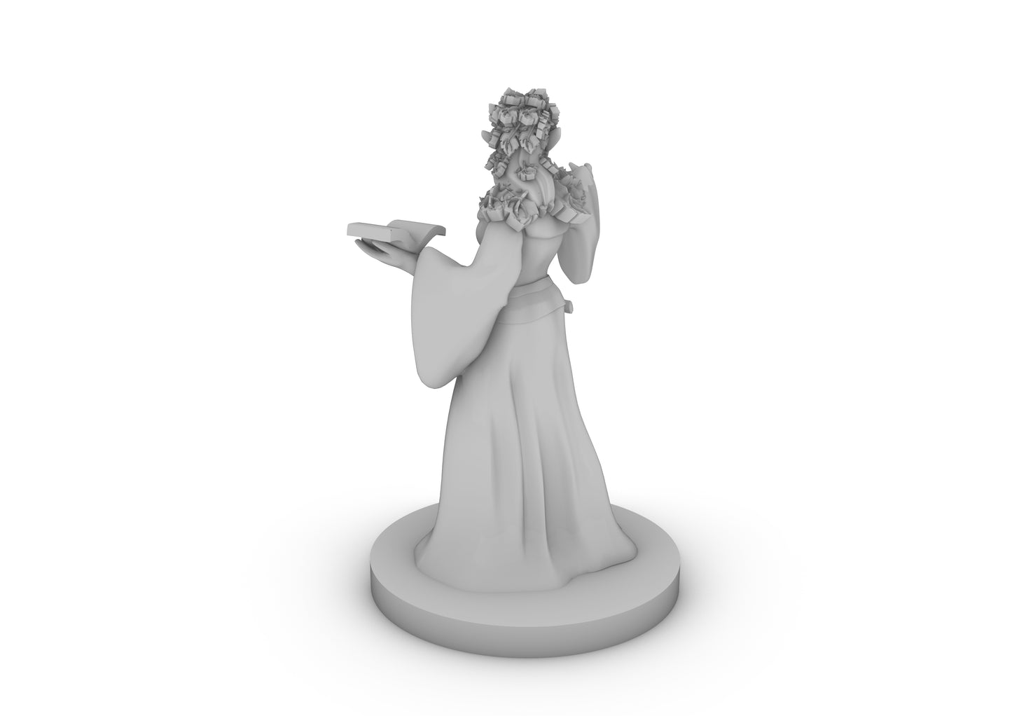 Leafy Elf Female Wizard Tabletop DND Gaming Miniature