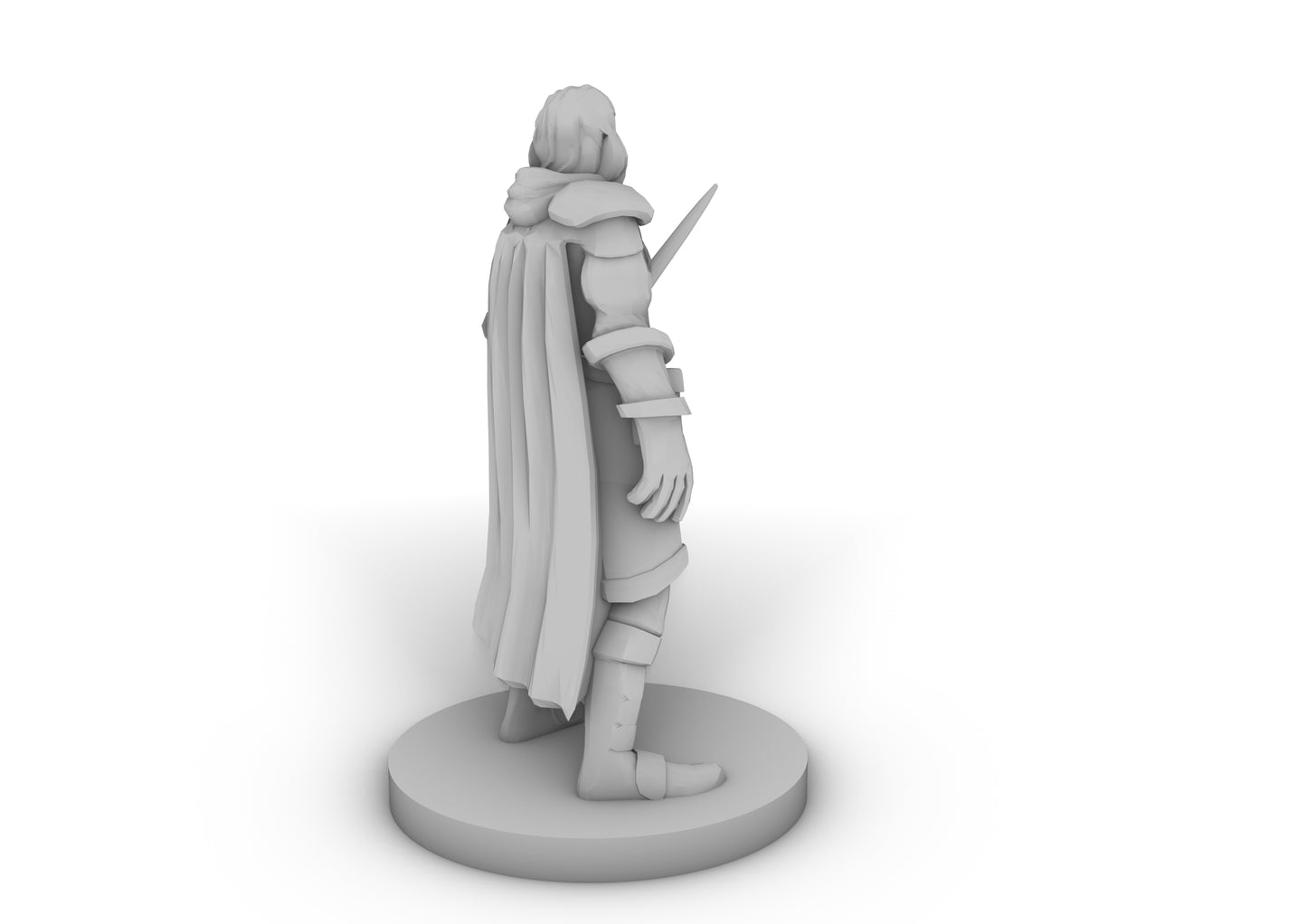 Left Handed Paladin in Light Armor Tabletop DND Gaming Miniature