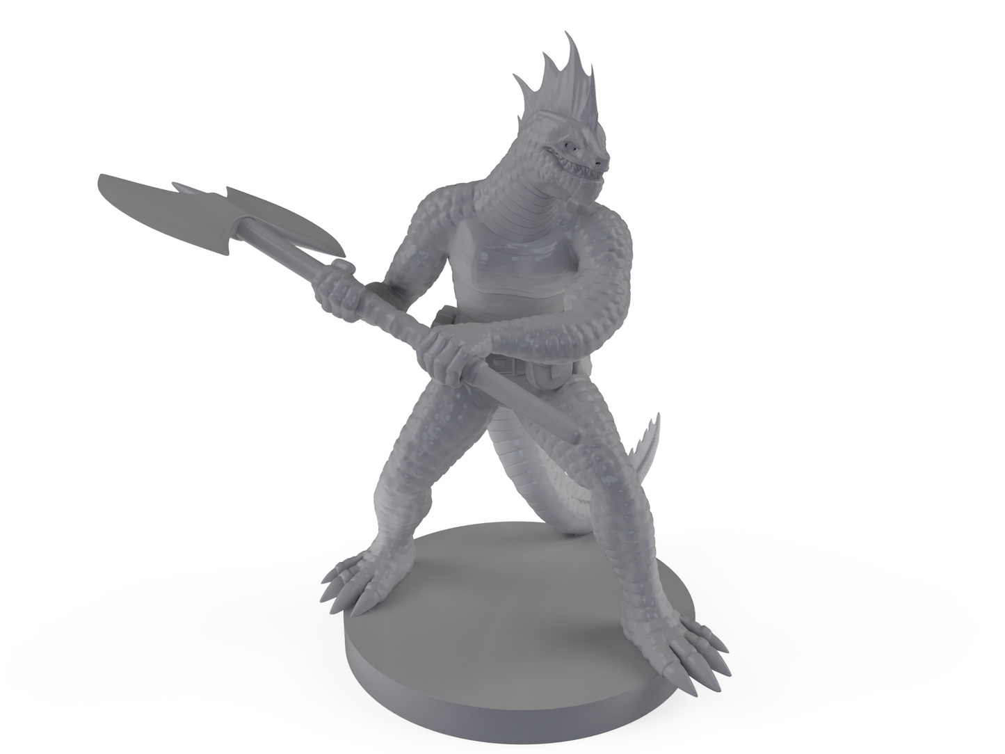 Lizardfolk Bardbarian Tabletop DND Gaming Miniature