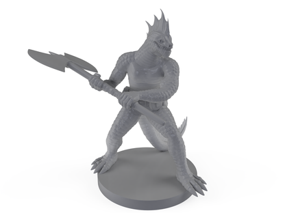 Lizardfolk Bardbarian Tabletop DND Gaming Miniature