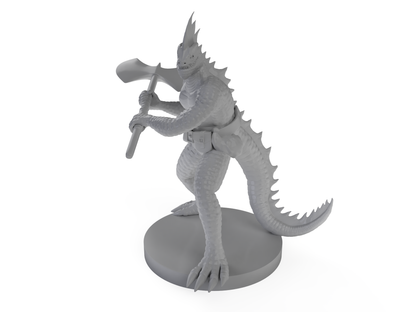 Lizardfolk Bardbarian Tabletop DND Gaming Miniature