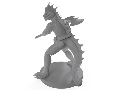 Lizardfolk Bardbarian Tabletop DND Gaming Miniature