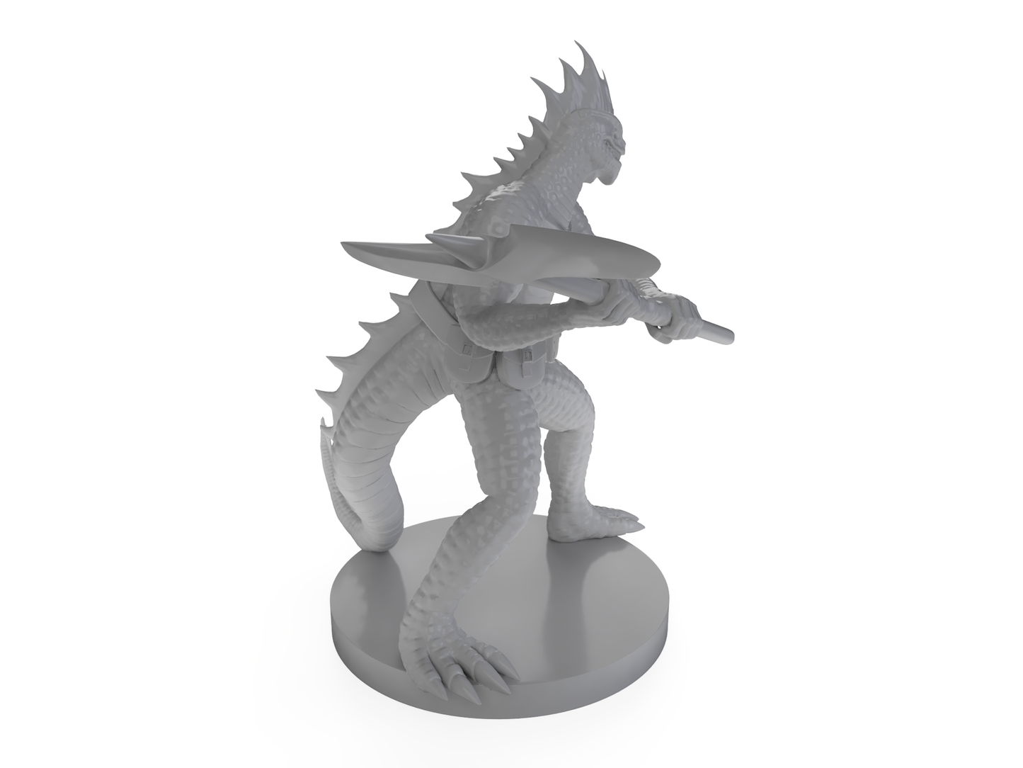 Lizardfolk Bardbarian Tabletop DND Gaming Miniature