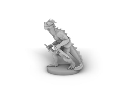 Lizardfolk Rogue Tabletop DND Gaming Miniature