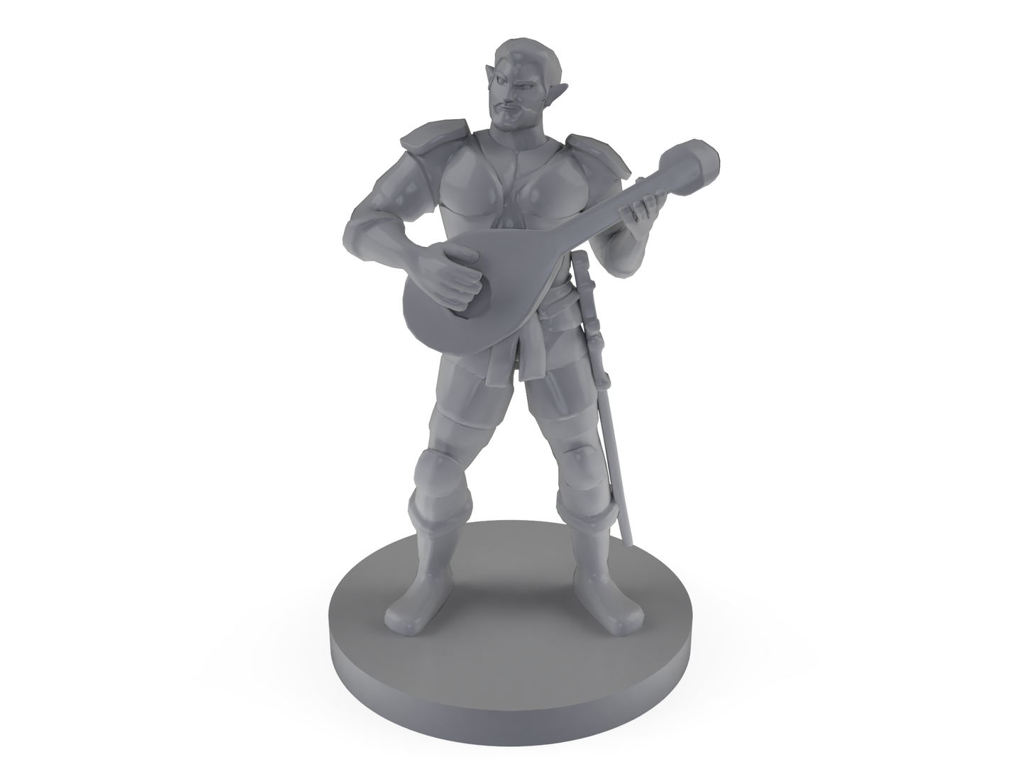 Male Half Elf Bard Tabletop DND Gaming Miniature