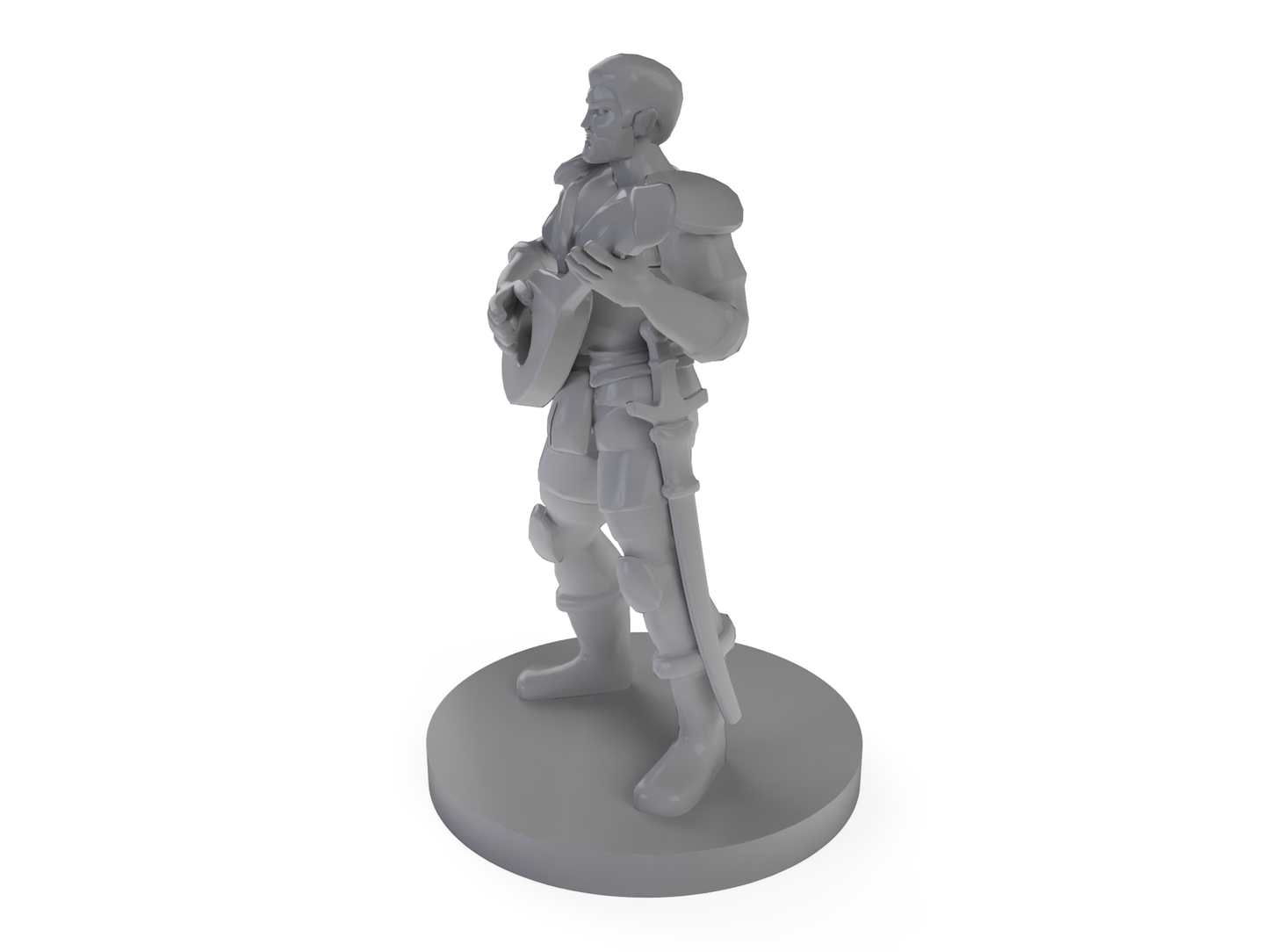 Male Half Elf Bard Tabletop DND Gaming Miniature