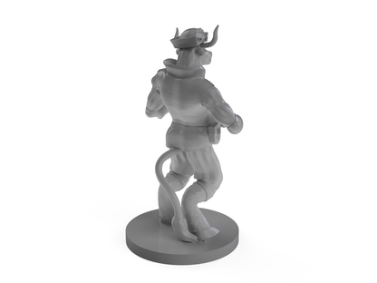 Minotaur Male Bard Tabletop DND Gaming Miniature