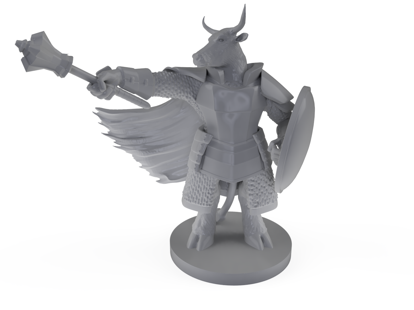 Minotaur Male Cleric 2 Tabletop DND Gaming Miniature