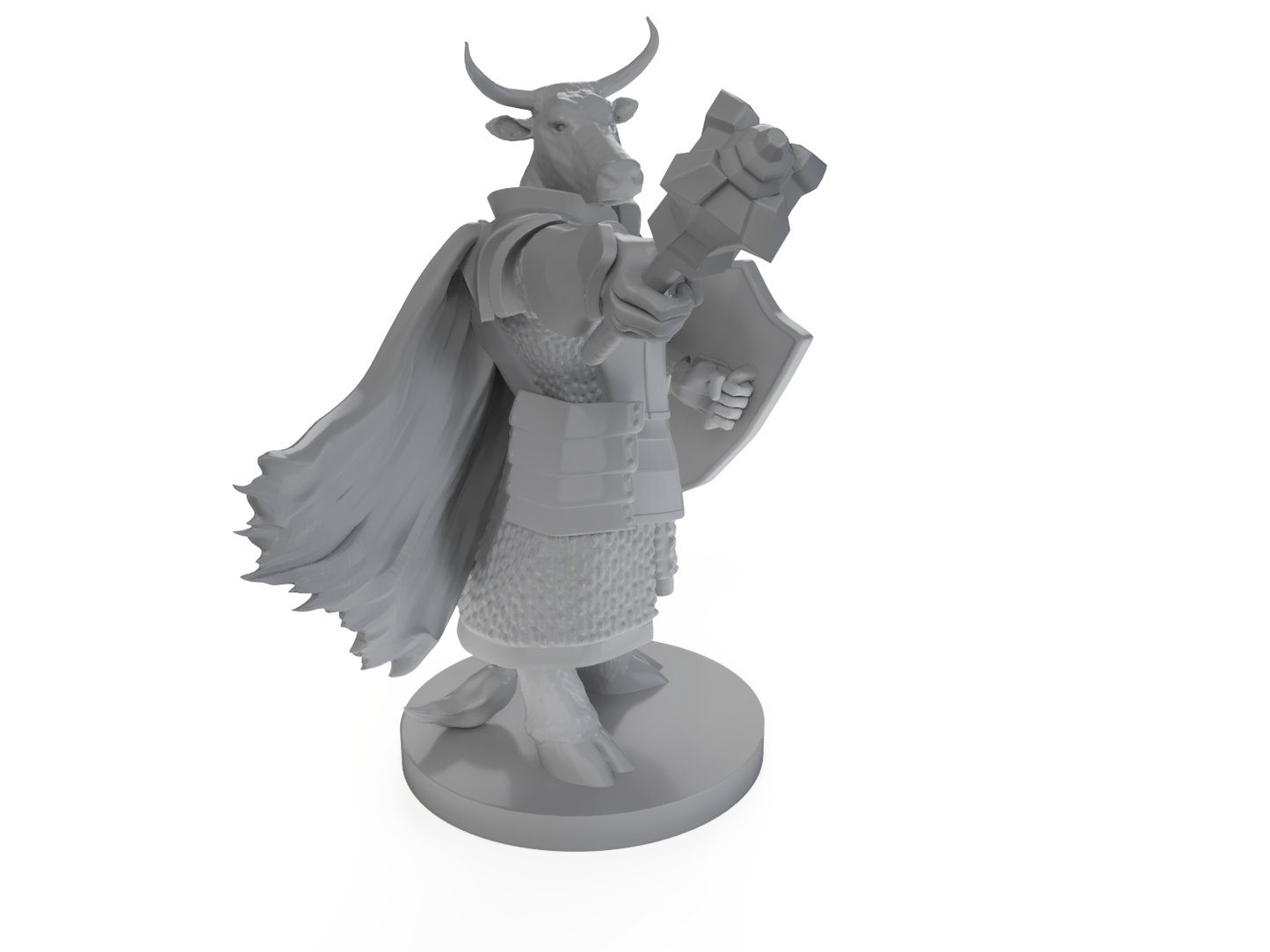 Minotaur Male Cleric Tabletop DND Gaming Miniature