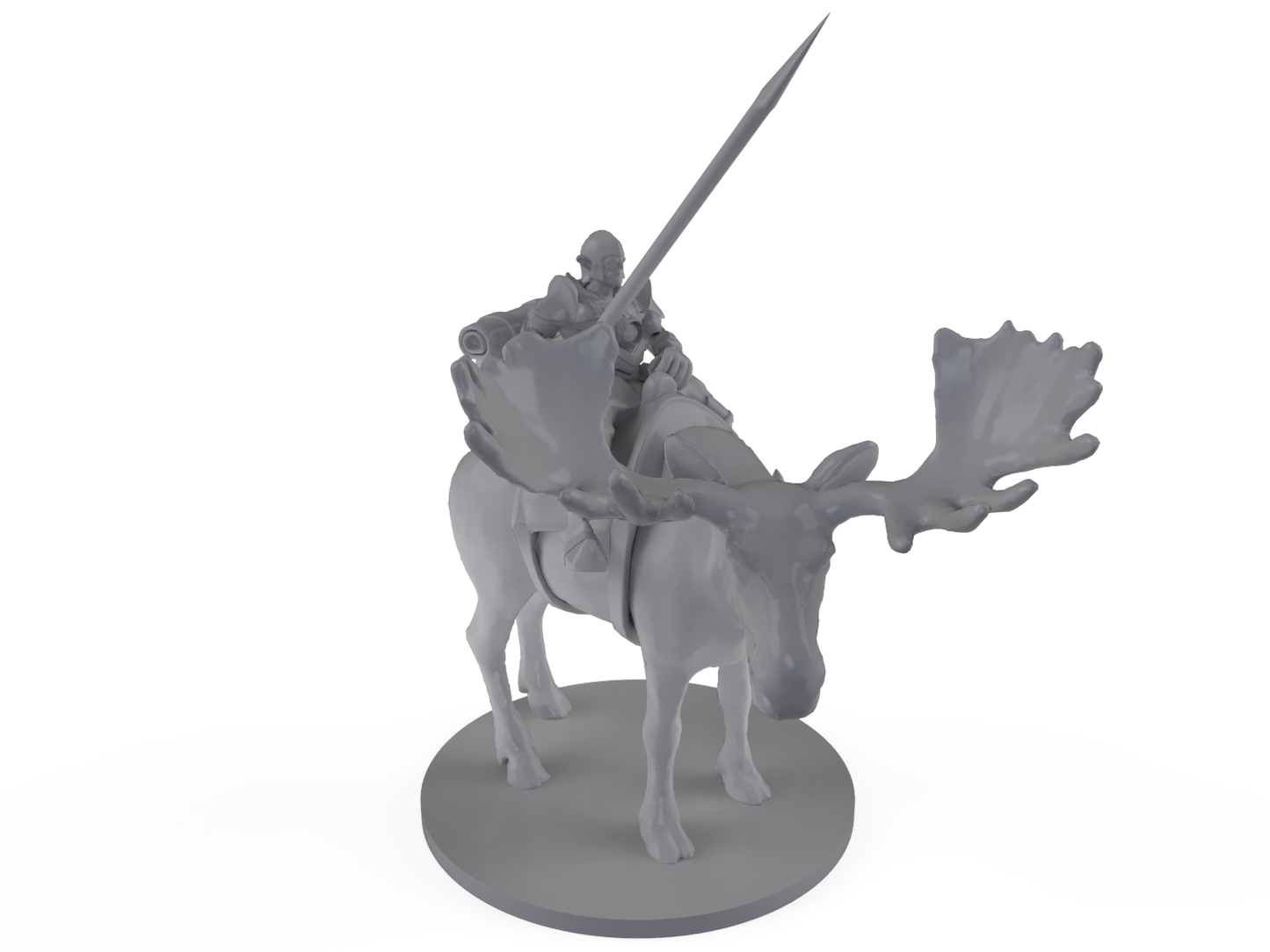 Moose Rider Tabletop DND Gaming Miniature