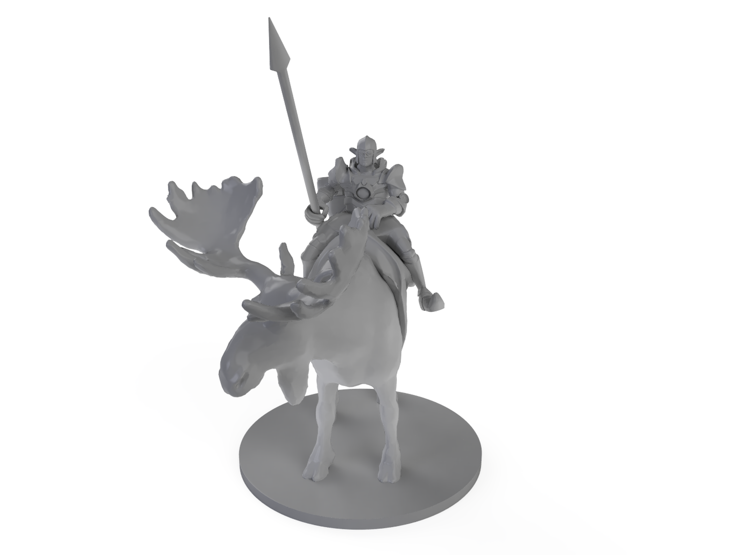 Moose Rider Tabletop DND Gaming Miniature