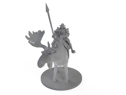 Moose Rider Tabletop DND Gaming Miniature