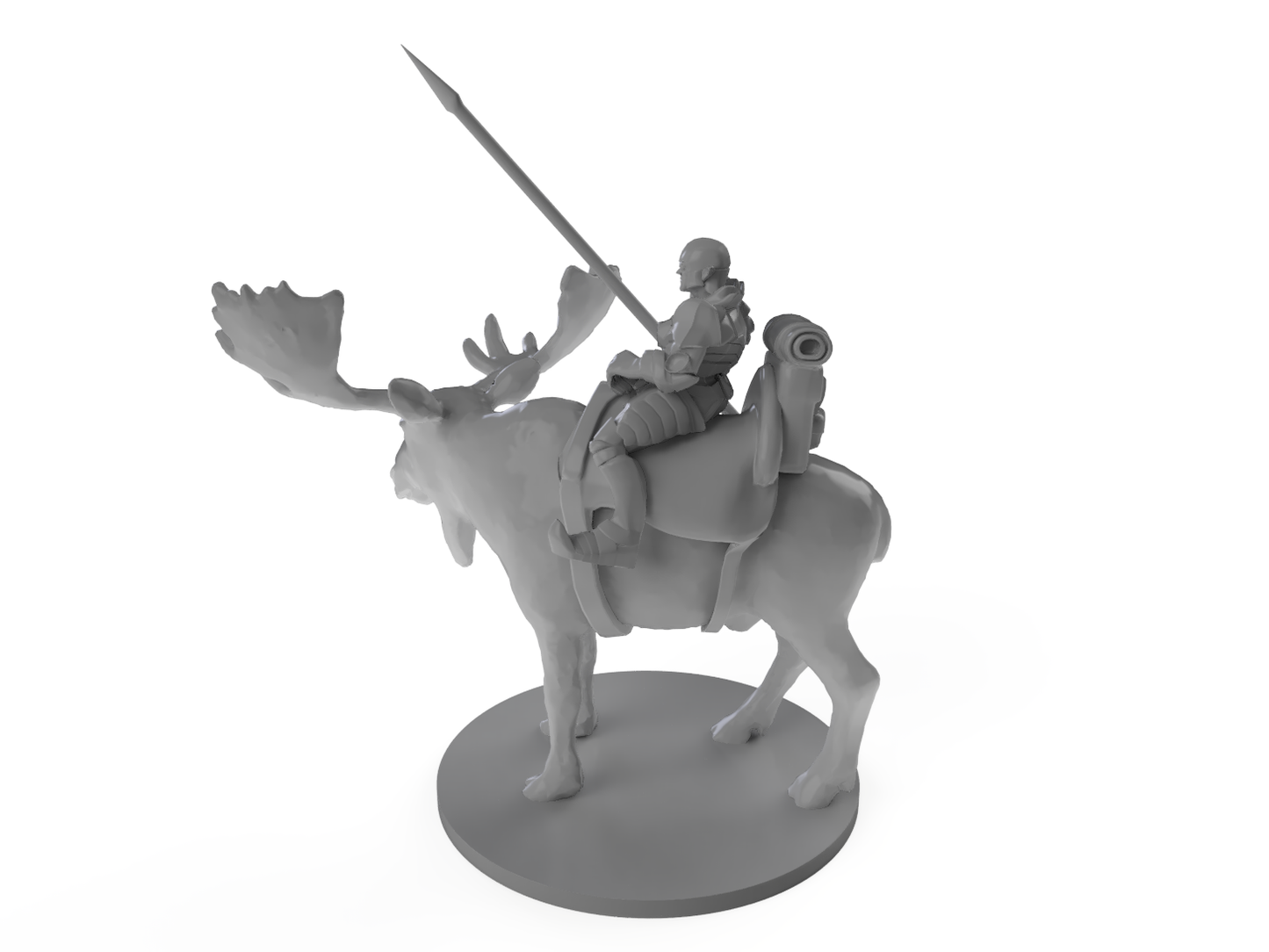 Moose Rider Tabletop DND Gaming Miniature