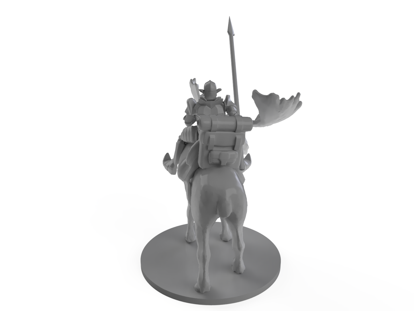 Moose Rider Tabletop DND Gaming Miniature