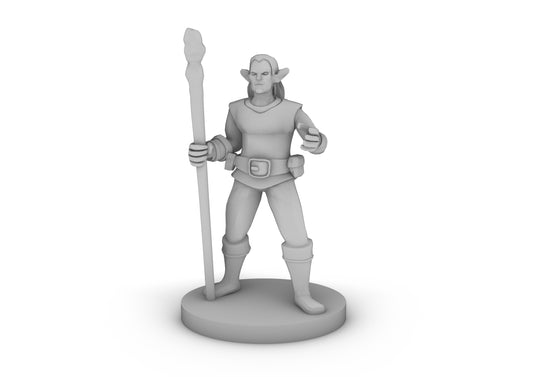 Male Elf Druid Tabletop DND Gaming Miniature