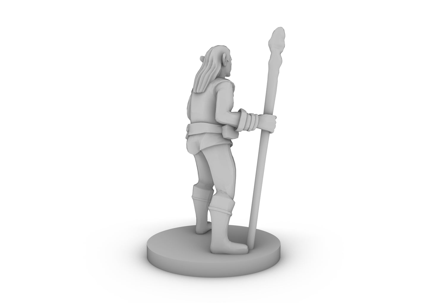 Male Elf Druid Tabletop DND Gaming Miniature