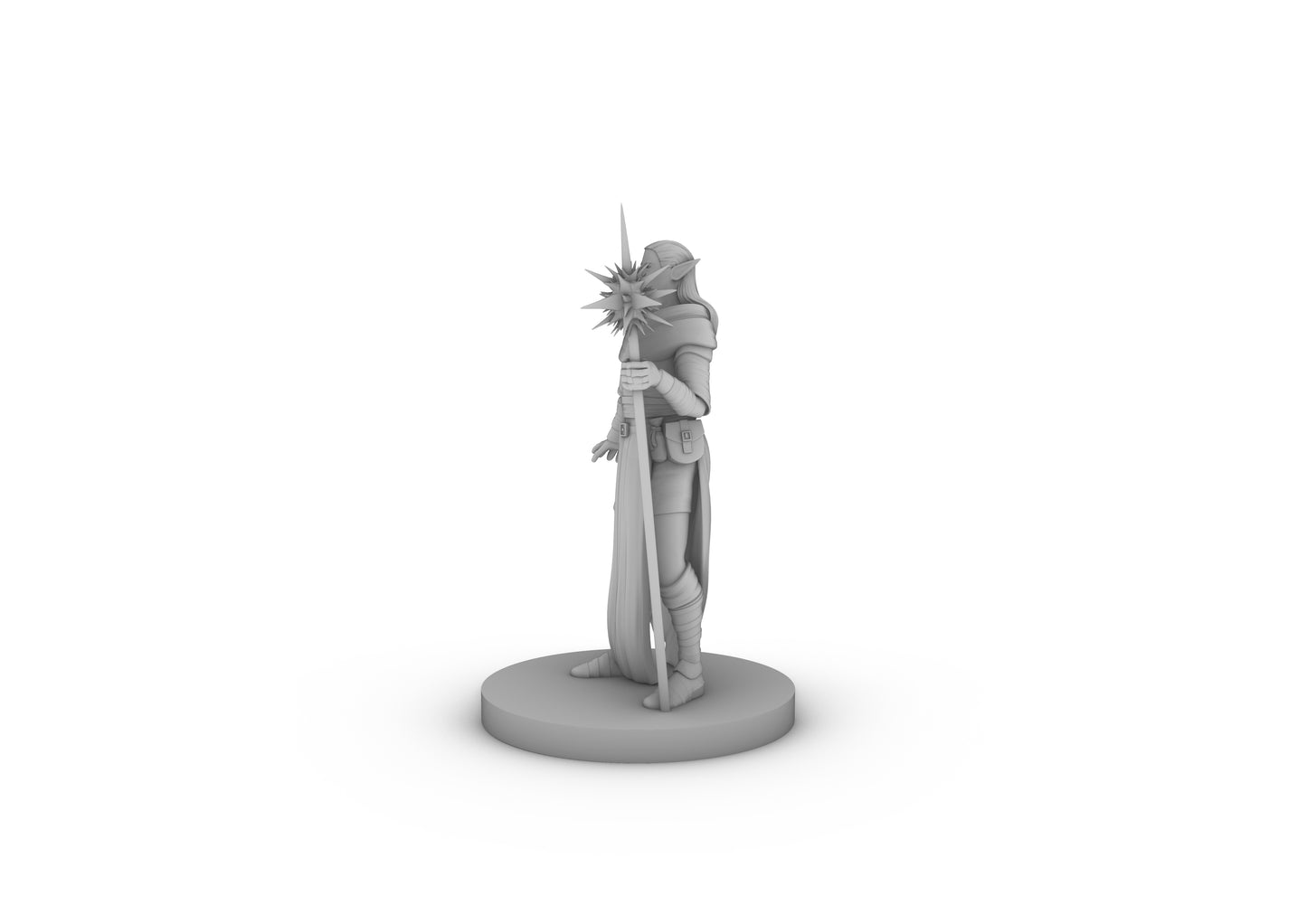 Male Elf Druid 4 Tabletop DND Gaming Miniature