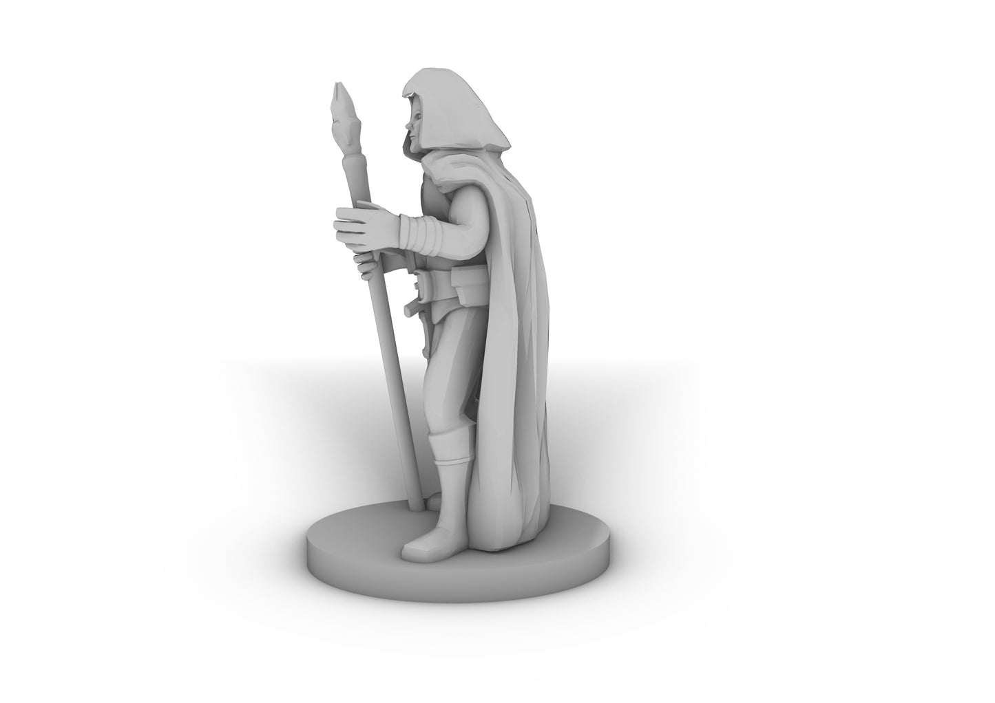 Male Elf Sorcerer With Diamond Staff Tabletop DND Gaming Miniature