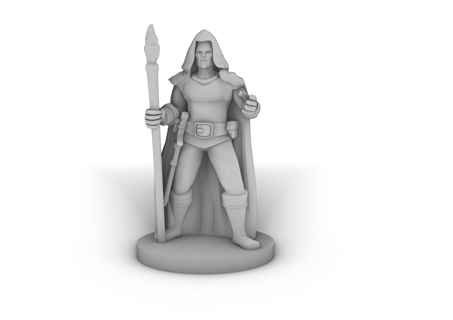 Male Elf Sorcerer With Diamond Staff Tabletop DND Gaming Miniature