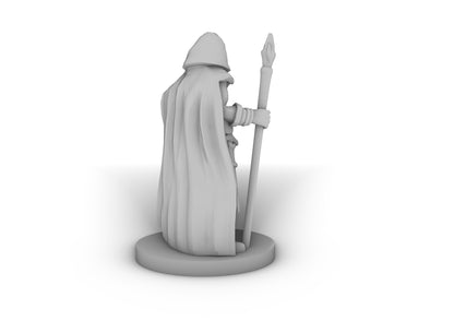 Male Elf Sorcerer With Diamond Staff Tabletop DND Gaming Miniature