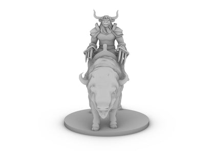 Minotaur Fighter on Buffalo Tabletop DND Gaming Miniature