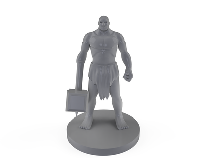 Mountain Barbarian Hammer Fist Tabletop DND Gaming Miniature