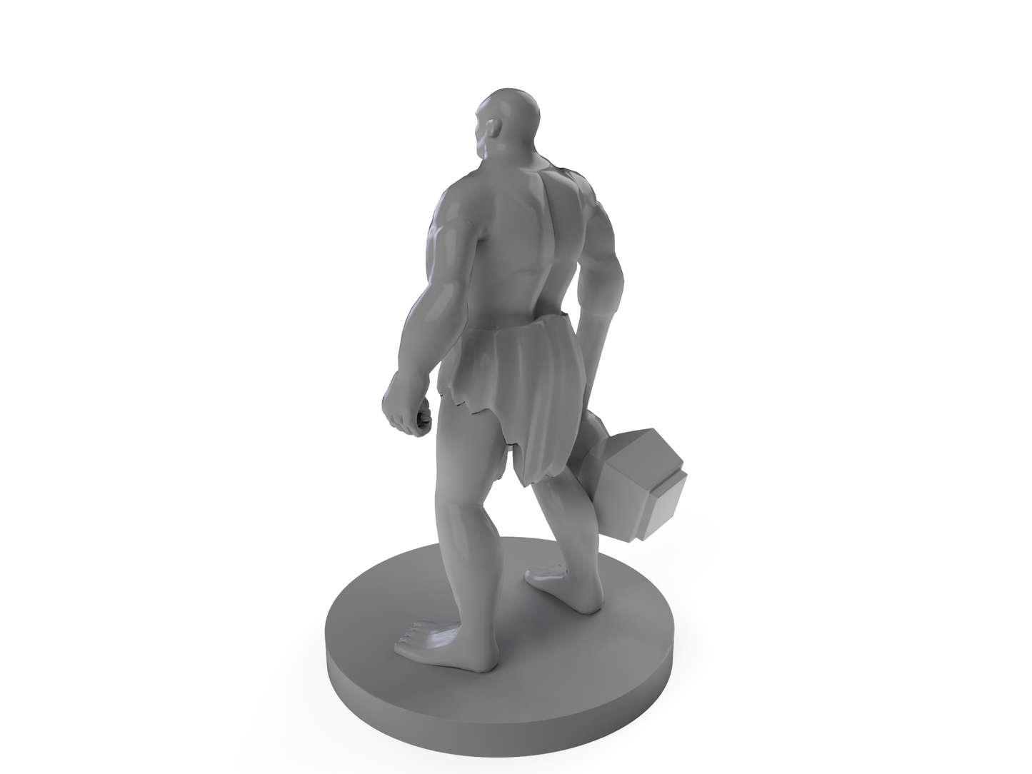 Mountain Barbarian Hammer Fist Tabletop DND Gaming Miniature